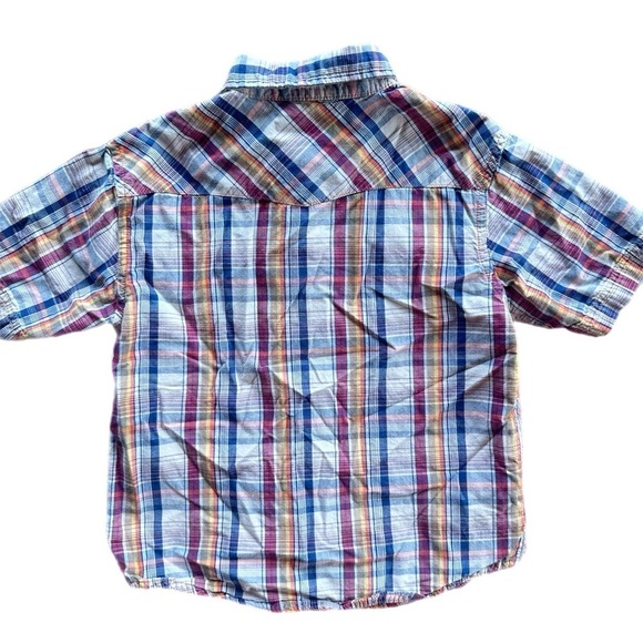 B.U.M. Equipment Boys Short Sleeve Plaid  Button Down Shirt Size 6 - Picture 3 of 5